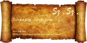Szunyog Szabina névjegykártya